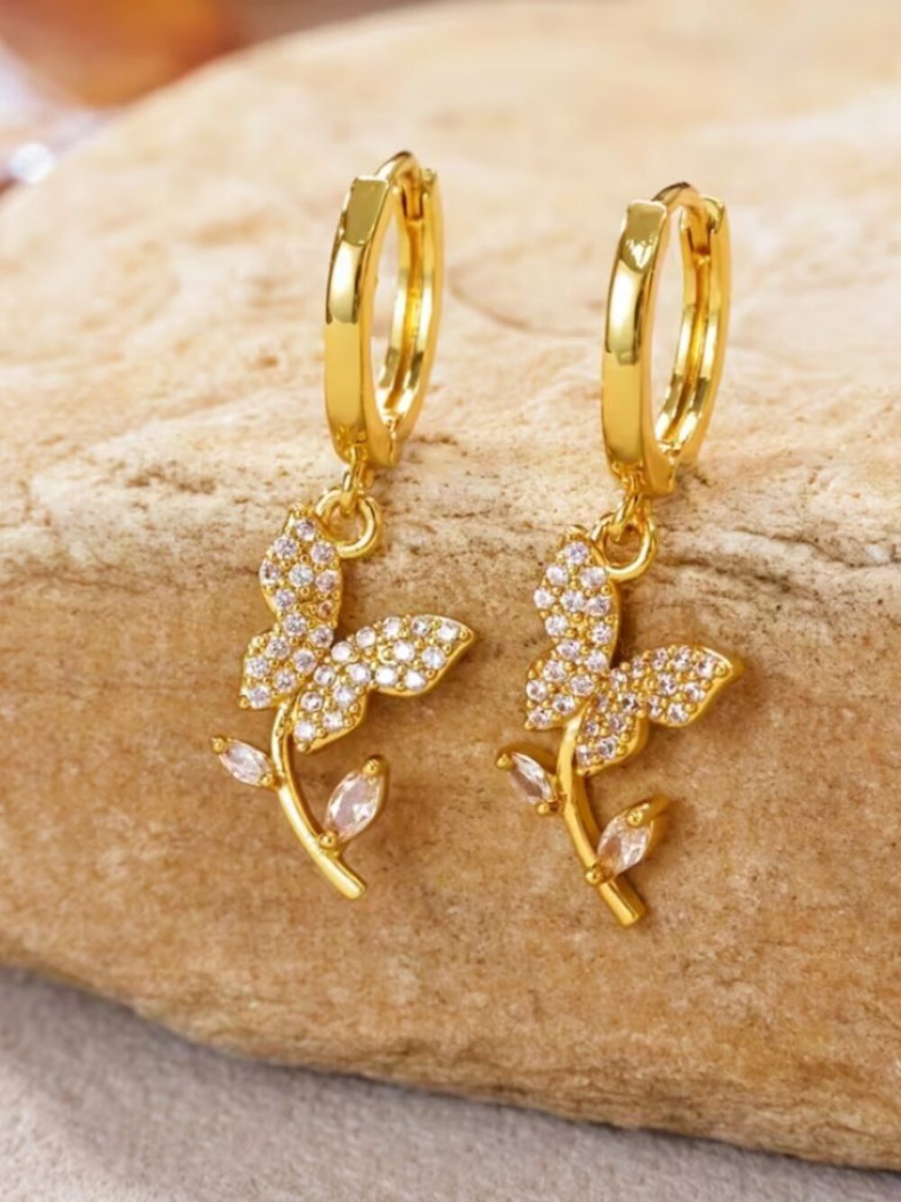 14K Gold Womens 2ct Diamond Hanging Drop Dangle Earrings New 14 K Silver Jewelry - Picture 1 of 5